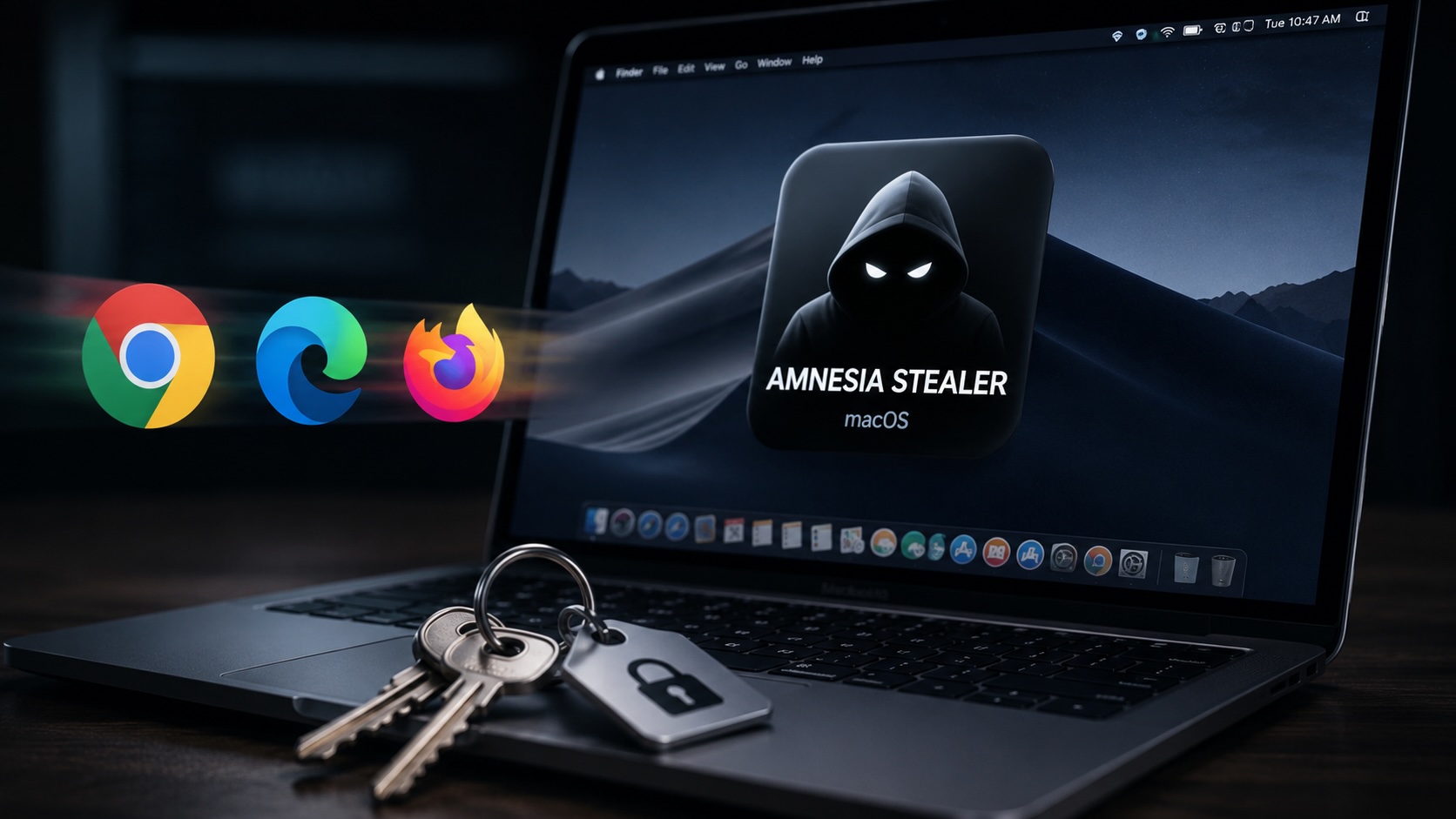 AmnesiaStealer for macOS harvests keychains, hijacks browsers
